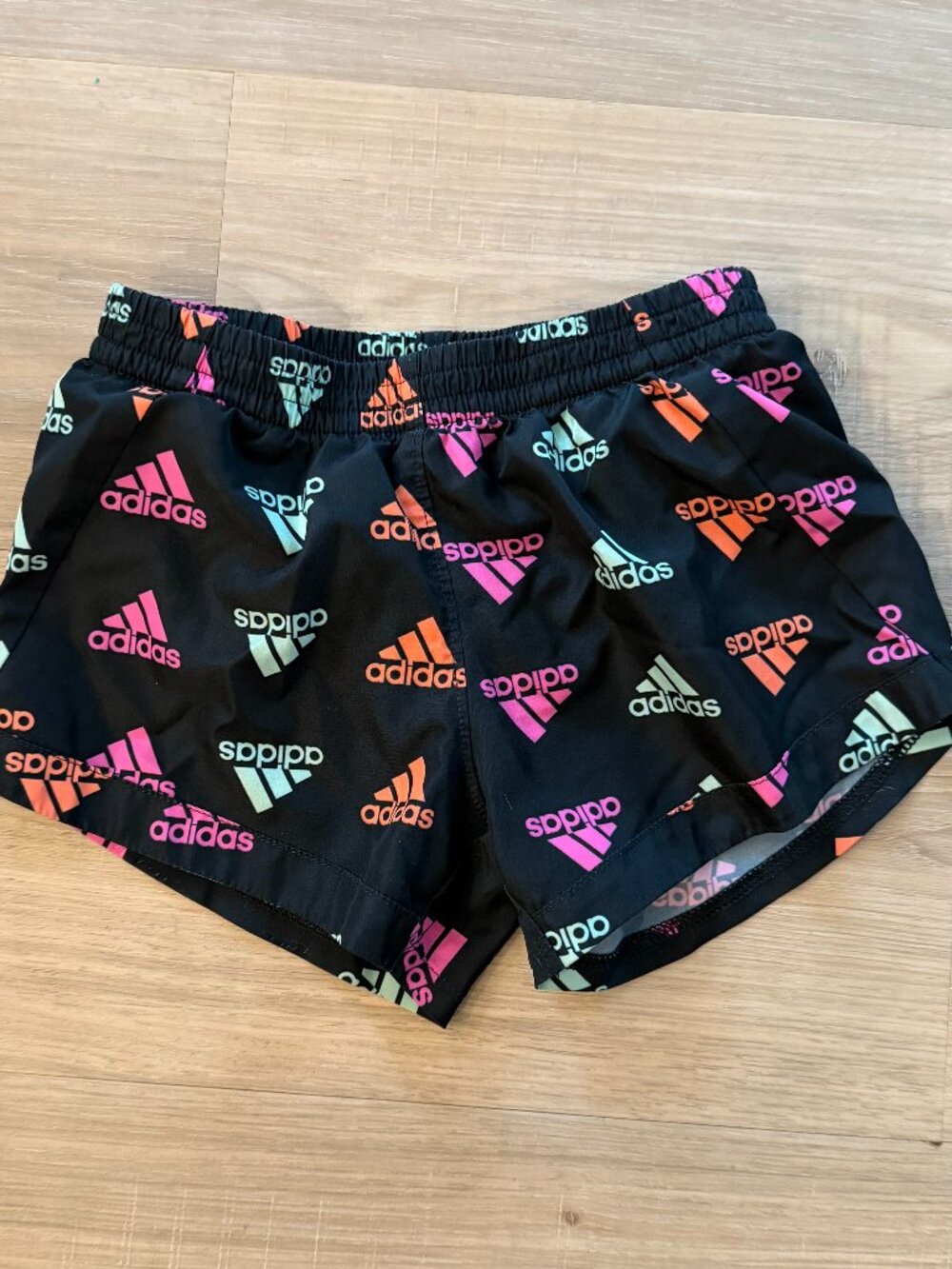 ADIDAD multi color Kids youth running athletic shorts size 4T